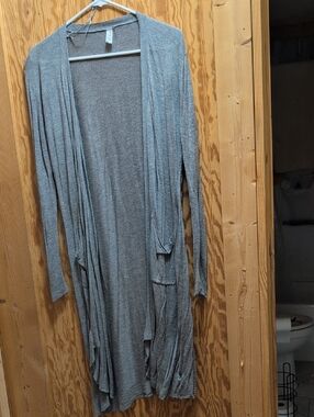 Love Gray Knit Open Front Cardigan
